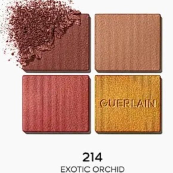 Guerlain Ombres G Eyeshadow Quad ~ 214 Exotic Orchid (Gold & Wines) 6g NIB - Picture 3 of 9